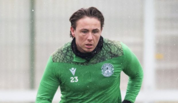 Scott Allan in training for Hibs.