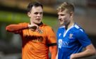 Ali McCann with Lawrence Shankland after St Johnstone's latest draw against Dundee United.