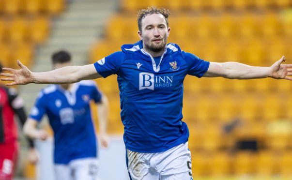 Chris Kane celebrates his goal.