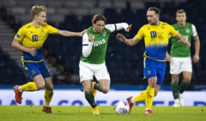 ‘Mixed emotions’ for Scott Allan on Hibs comeback that ends in Betfred Cup exit to St Johnstone