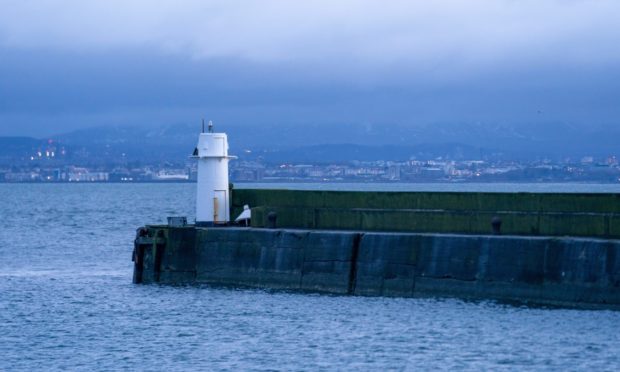 The lighthouse which was struck by a Russian ship.