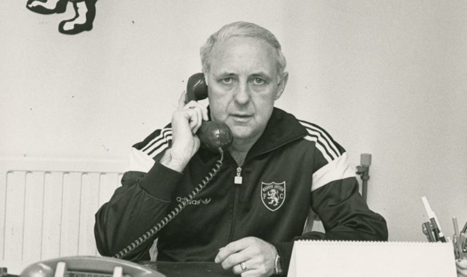 Jim McLean pictured in his office in 1988.