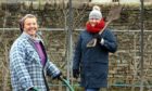 Laura Tierney (left) and Laura-May Kennedy at the Food is Free community garden.