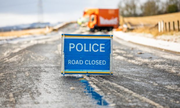 The route was closed while police dealt with the accident.