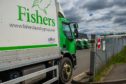 A Fishers lorry at Inveralmond Industrial Estate in Perth.