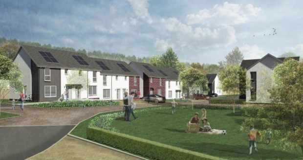 An artist's impression of what the first new houses will look like.