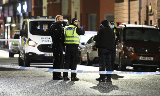 Police presence in Scott Street Perth where the victim was found