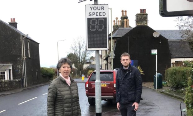 MSP Liz Smith and Councillor in Kinnesswood.