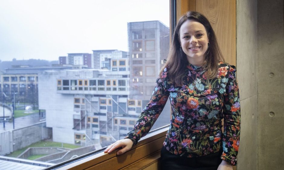 Finance Secretary Kate Forbes in her office at Holyrood.