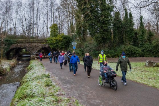 Participants on the Bag O Chips walk.