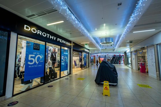 Dorothy Perkins and Burtons stores in Dunfermline's Kingsgate Mall