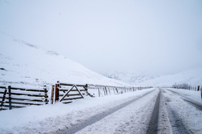 Perthshire snow on Thursday.