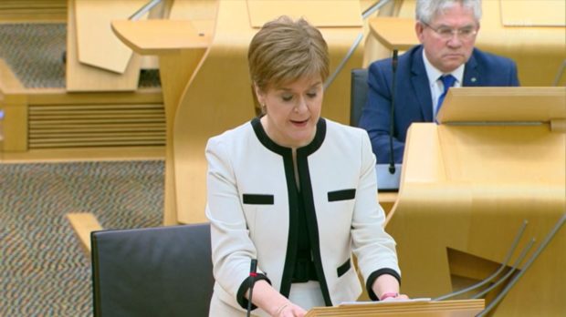 First Minister Nicola Sturgeon.