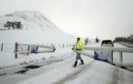 The snow gates are shut at the Spittal of Glenshee as snow brings fresh disruption to parts of the UK.