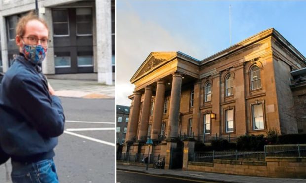 Connor Sword outside Dundee Sheriff Court.