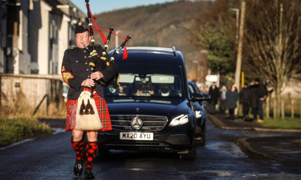 Mr Anderson's funeral was widely attended by local residents.