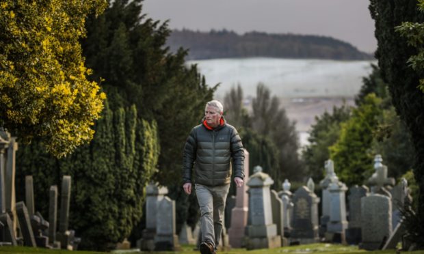 Councillor Craig Duncan at Eastern Cemetery, Dundee