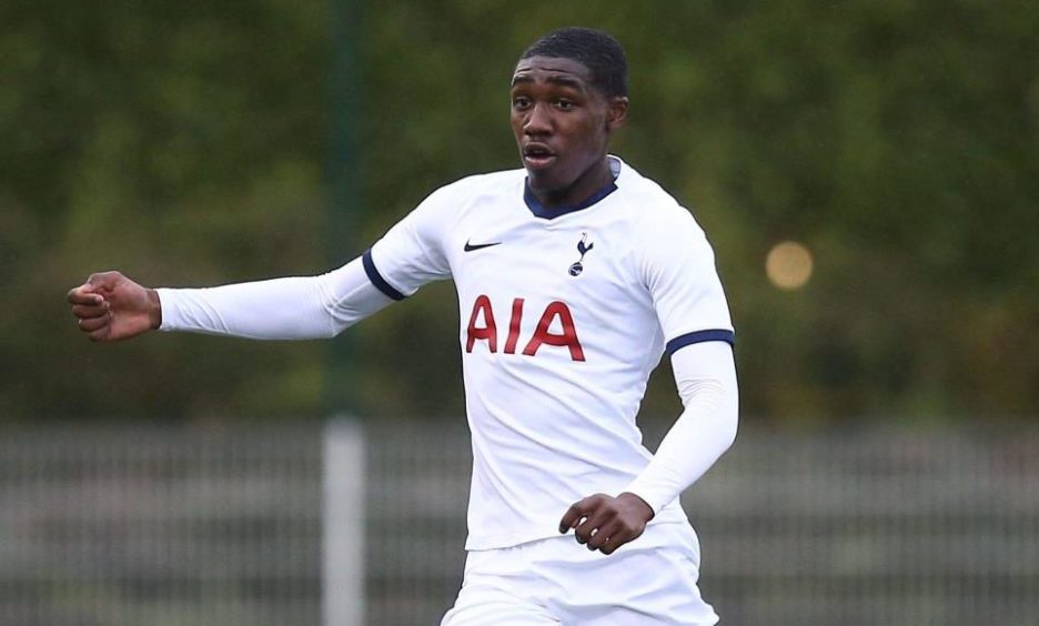 Malachi Fagan-Walcott in action for Tottenham Hotspur in the UEFA Youth League: 