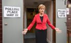 Nicola Sturgeon arrives to cast her vote in the Scottish Parliamentary Election in Glasgow on May 5 2016.