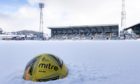 Dundee's Dens Park in the snow. Image: Dave Young