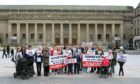 Campaigners previously gathered outside the Caird Hall in Dundee to call for changes to be made to mental health services