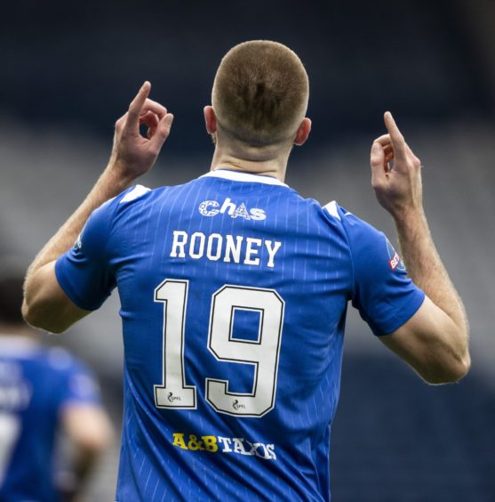 Shaun Rooney after scoring Hampden winner.