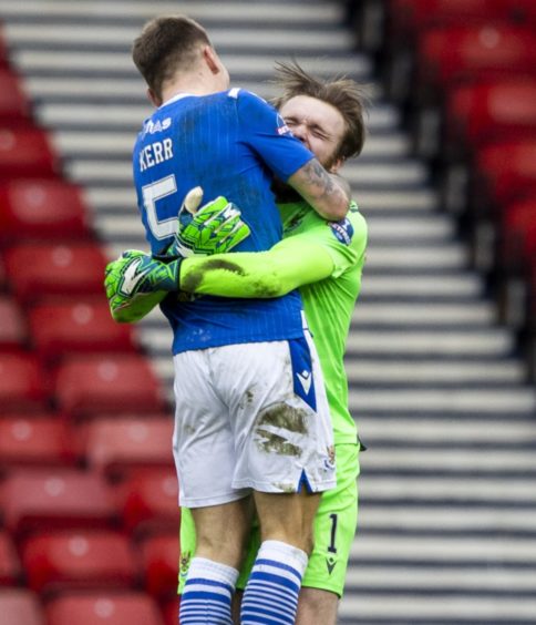 St Johnstone captain Jason Kerr and keeper Zander Clark.