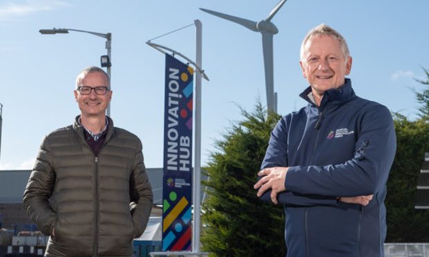 Bob Andrew, Elevator’s MSIP Accelerator Manager and Greig Coull, CEO of Michelin Scotland Innovation Parc