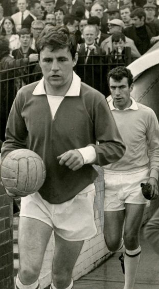 Benny Rooney pictured in 1967 playing for St Johnstone.