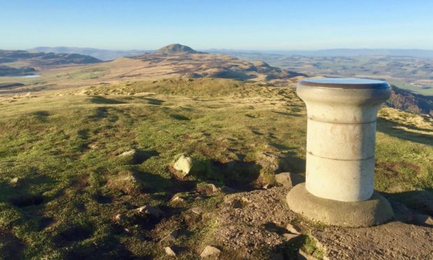 East Lomond in Fife looking towards West Lomond