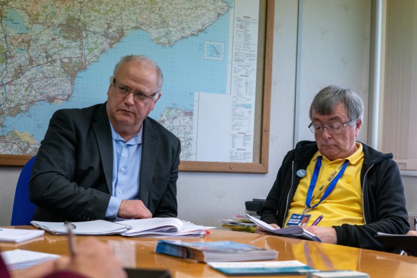 SNP councillor David Alexander and Labour's David Ross, Fife Council