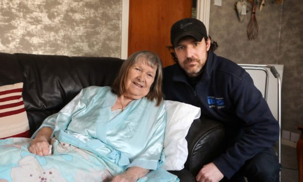 Elizabeth Munro from Invergowrie with her grandson Barry Mann.