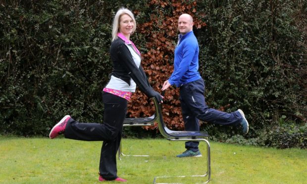 Personal trainers Susie Black and James Knight.