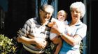 Joel and Joyce Greenwood, with granddaughter Harriet.