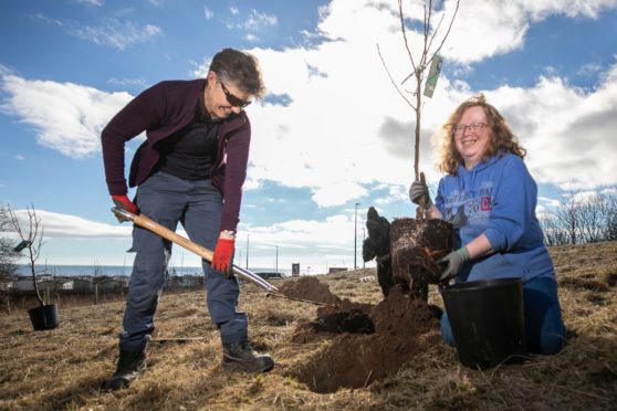 Hospitalfield head gardener Kate Robinson and Claire Pullar of Arbroath Pippins.