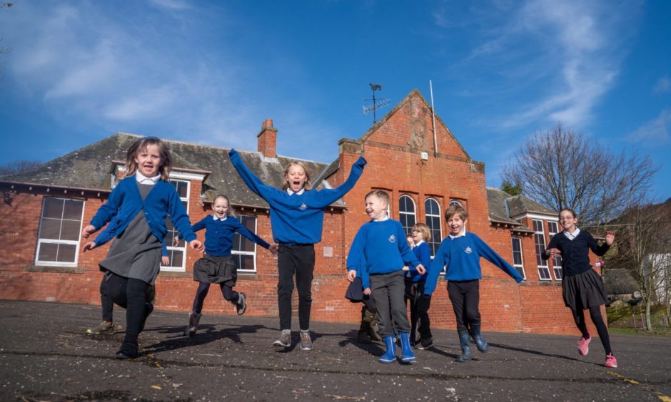 Abernyte Primary pupils were delighted to be reunited at school.