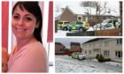 Michelle Lizanec is said to have been murdered in Orchard Way, Inchture (bottom right) by her husband, who is then accused of fleeing to Balunie Street, Dundee (top right).