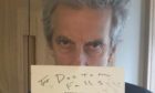 Peter Capaldi with the sought-after script