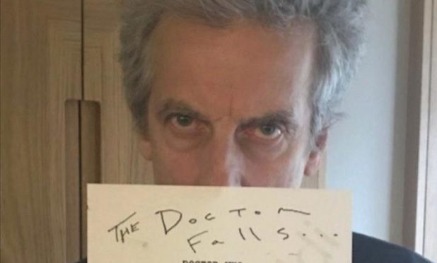 Peter Capaldi with the sought-after script