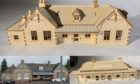 The famous Aberdour train station building has been recreated as a 1/76 scale model.