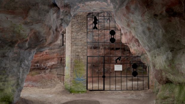 An artist's impression of what the proposed gates at Court Cave will look like.