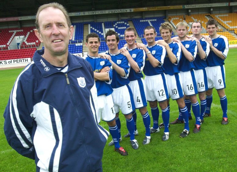 John Connolly with his St Johnstone signings. 