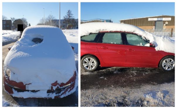 This car was spotted being driven on a road at the Dunsinane Industrial Estate in Dundee.