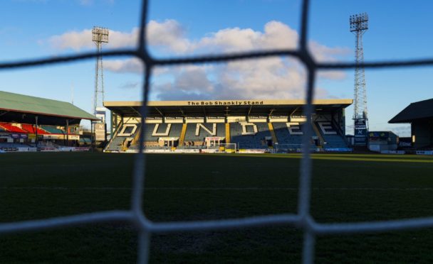 An empty Dens Park.