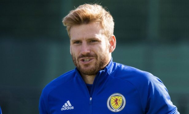 EDINBURGH, SCOTLAND - SEPTEMBER 06: Stuart Armstrong during a Scotland training session at the Oriam, on September 06, 2020, in Edinburgh, Scotland. (Photo by Alan Harvey / SNS Group)