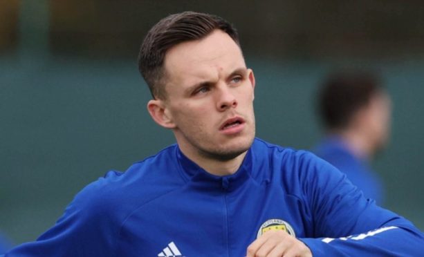 Lawrence Shankland at a previous Scotland training camp.