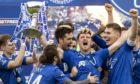 St Johnstone celebrate their Betfred Cup triumph.