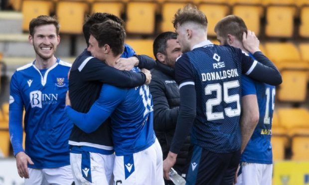 St Johnstone top six celebrations.