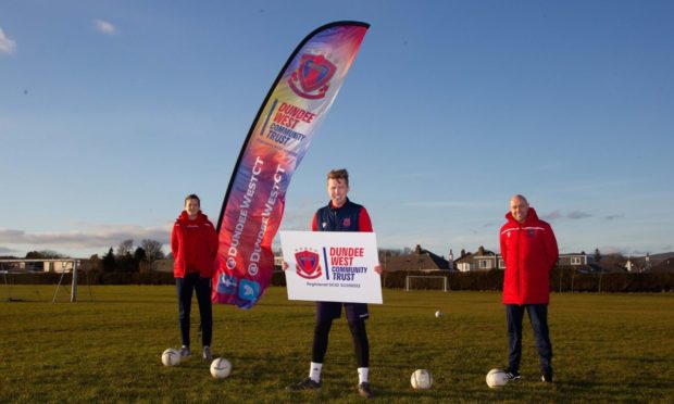 Dundee West coaches Jayne Digby, Tam McCabe and Paul Gibson.