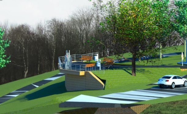 Impression of what the new park viewing platform will look like once completed.